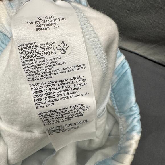 Levi's Sweatpants Girls XL Blue White Cloud Benchwarmer Jogger + Pockets NEW - Picture 8 of 10